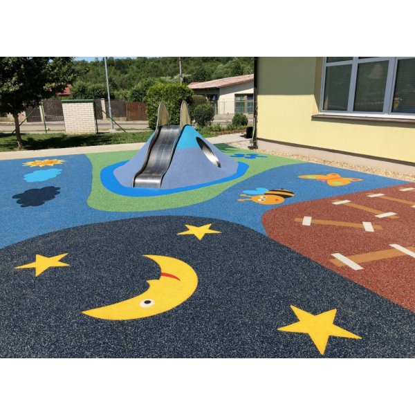 2D και 3D σχέδια χυτών δαπέδων ασφαλείας EPDM